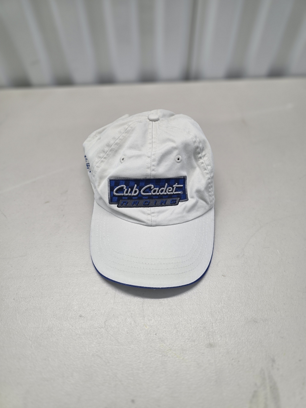 Cub Cadet Racing Hat Cap Strap Back White Blue 66 Brewco Motorsports Mens NASCAR